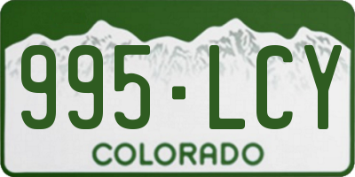 CO license plate 995LCY
