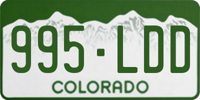 CO license plate 995LDD