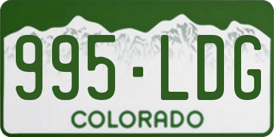 CO license plate 995LDG