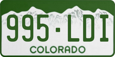 CO license plate 995LDI