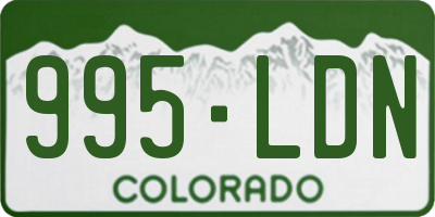 CO license plate 995LDN