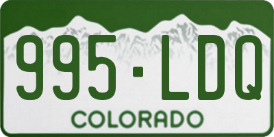 CO license plate 995LDQ