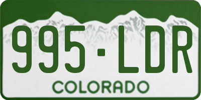 CO license plate 995LDR