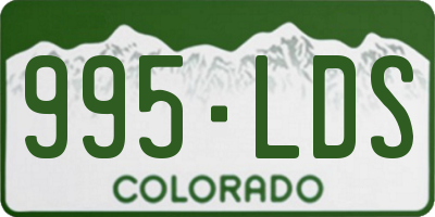 CO license plate 995LDS