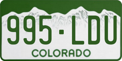CO license plate 995LDU