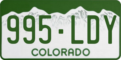 CO license plate 995LDY