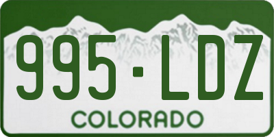 CO license plate 995LDZ
