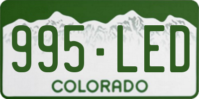 CO license plate 995LED