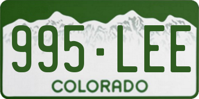 CO license plate 995LEE