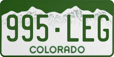 CO license plate 995LEG