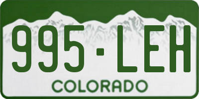 CO license plate 995LEH