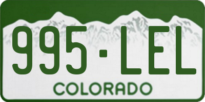 CO license plate 995LEL