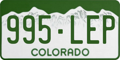 CO license plate 995LEP