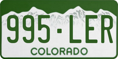 CO license plate 995LER