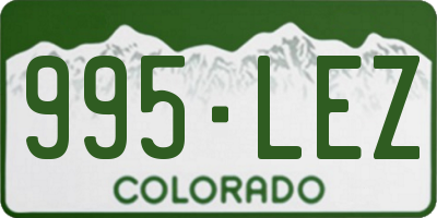CO license plate 995LEZ