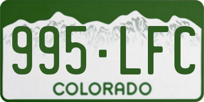 CO license plate 995LFC