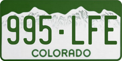 CO license plate 995LFE