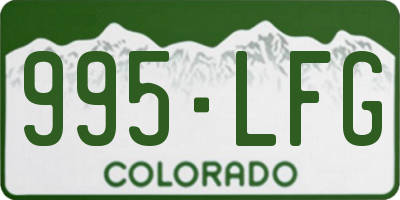 CO license plate 995LFG