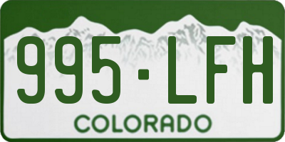 CO license plate 995LFH