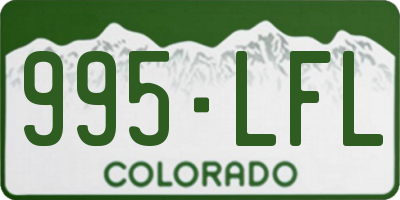 CO license plate 995LFL