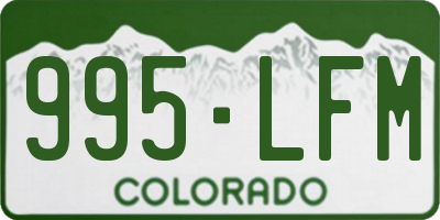 CO license plate 995LFM