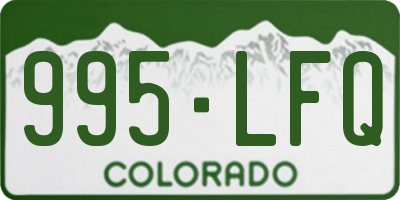 CO license plate 995LFQ