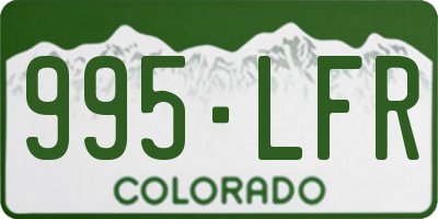 CO license plate 995LFR