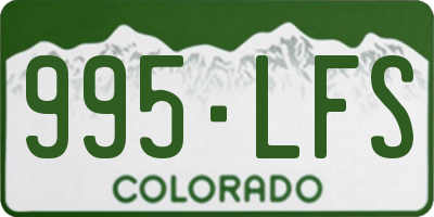 CO license plate 995LFS