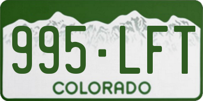 CO license plate 995LFT