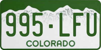 CO license plate 995LFU