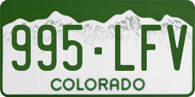CO license plate 995LFV
