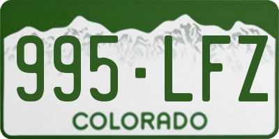 CO license plate 995LFZ