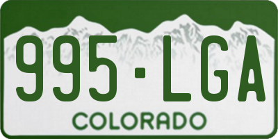 CO license plate 995LGA