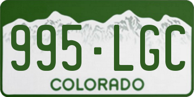 CO license plate 995LGC