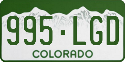 CO license plate 995LGD