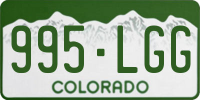 CO license plate 995LGG