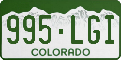 CO license plate 995LGI