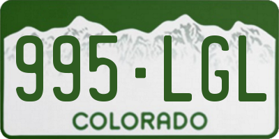 CO license plate 995LGL