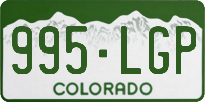 CO license plate 995LGP