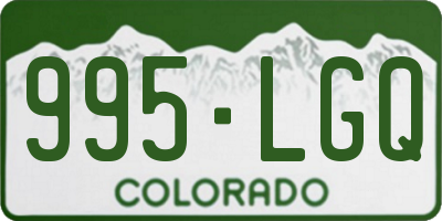 CO license plate 995LGQ