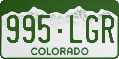 CO license plate 995LGR