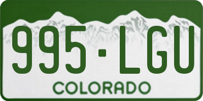 CO license plate 995LGU