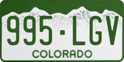 CO license plate 995LGV