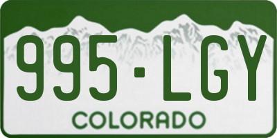 CO license plate 995LGY