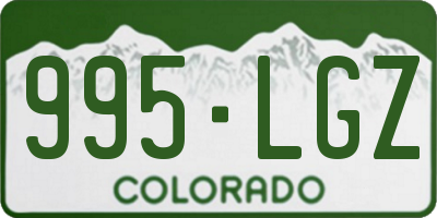 CO license plate 995LGZ