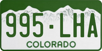 CO license plate 995LHA
