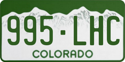 CO license plate 995LHC