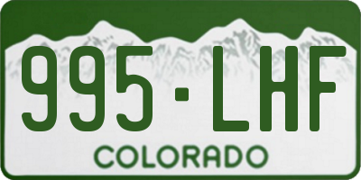 CO license plate 995LHF