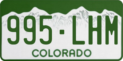 CO license plate 995LHM