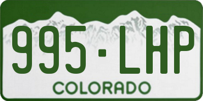 CO license plate 995LHP